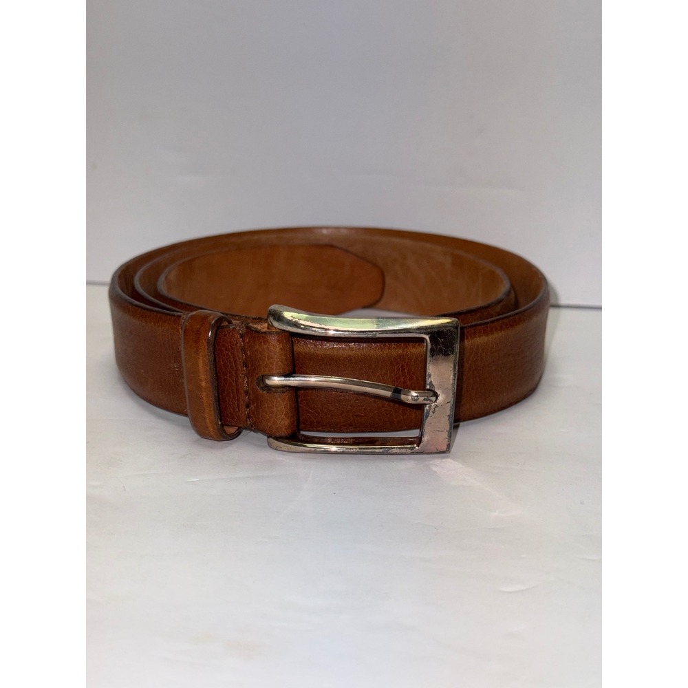 Martin Dingman Belt Mens 36 Brown Tumbled Glove Leather Hand Made 10077